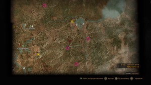 На карте отмечены 4 бандитских лагеря в которых находятся чертежи Офирских доспехов
