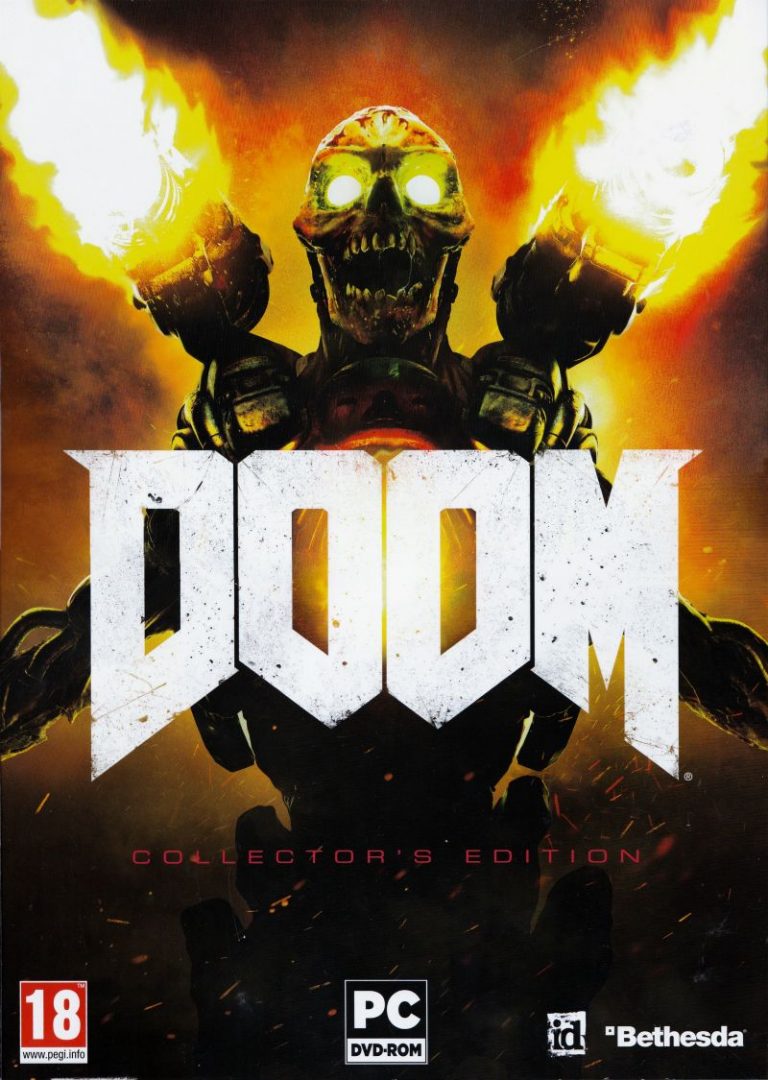Doom collection. Doom Collector's Edition. Дум 2016 обложка с черными буквами.